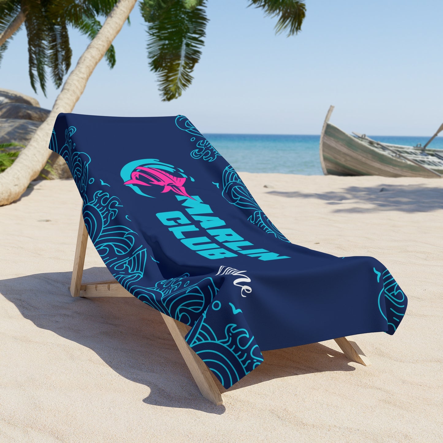 Marlin Club Beach Towel (Design B)