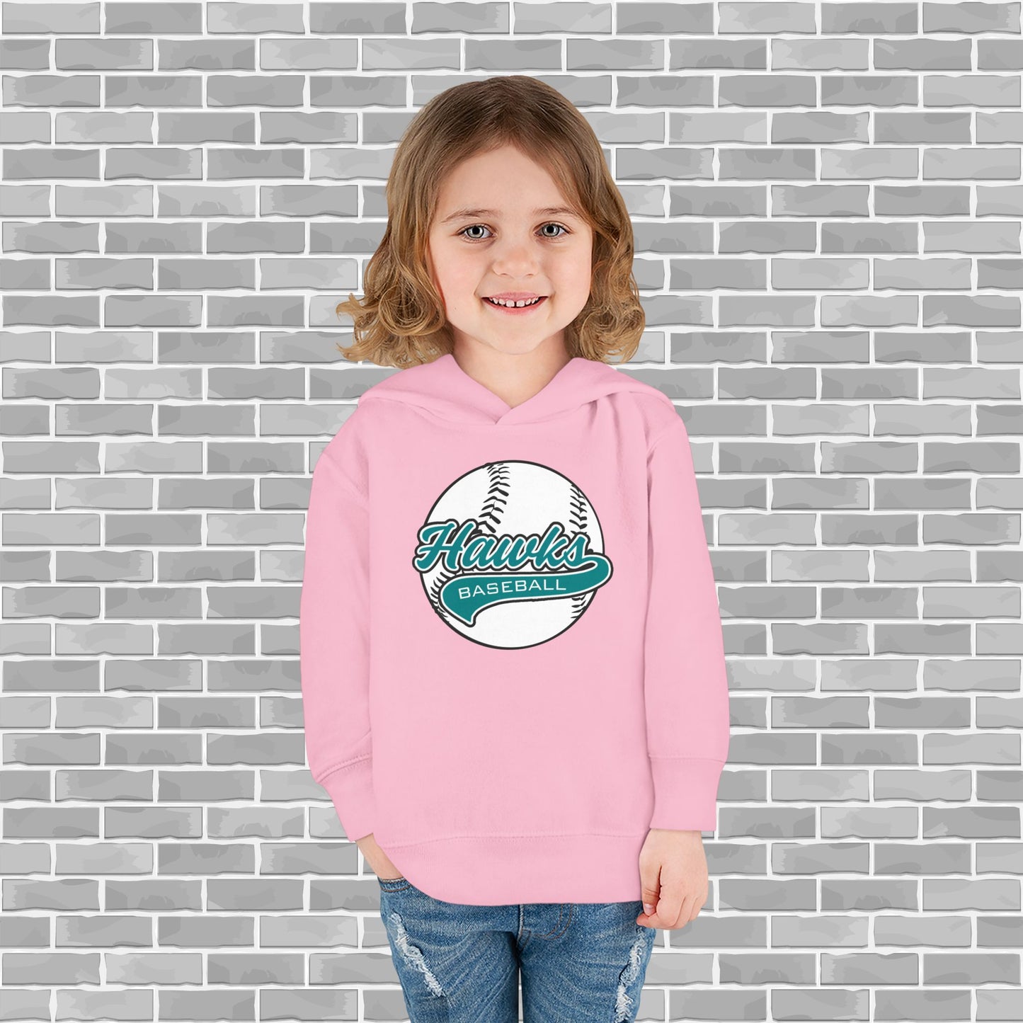 Hawks Baseball Toddler Pullover Fleece Hoodie