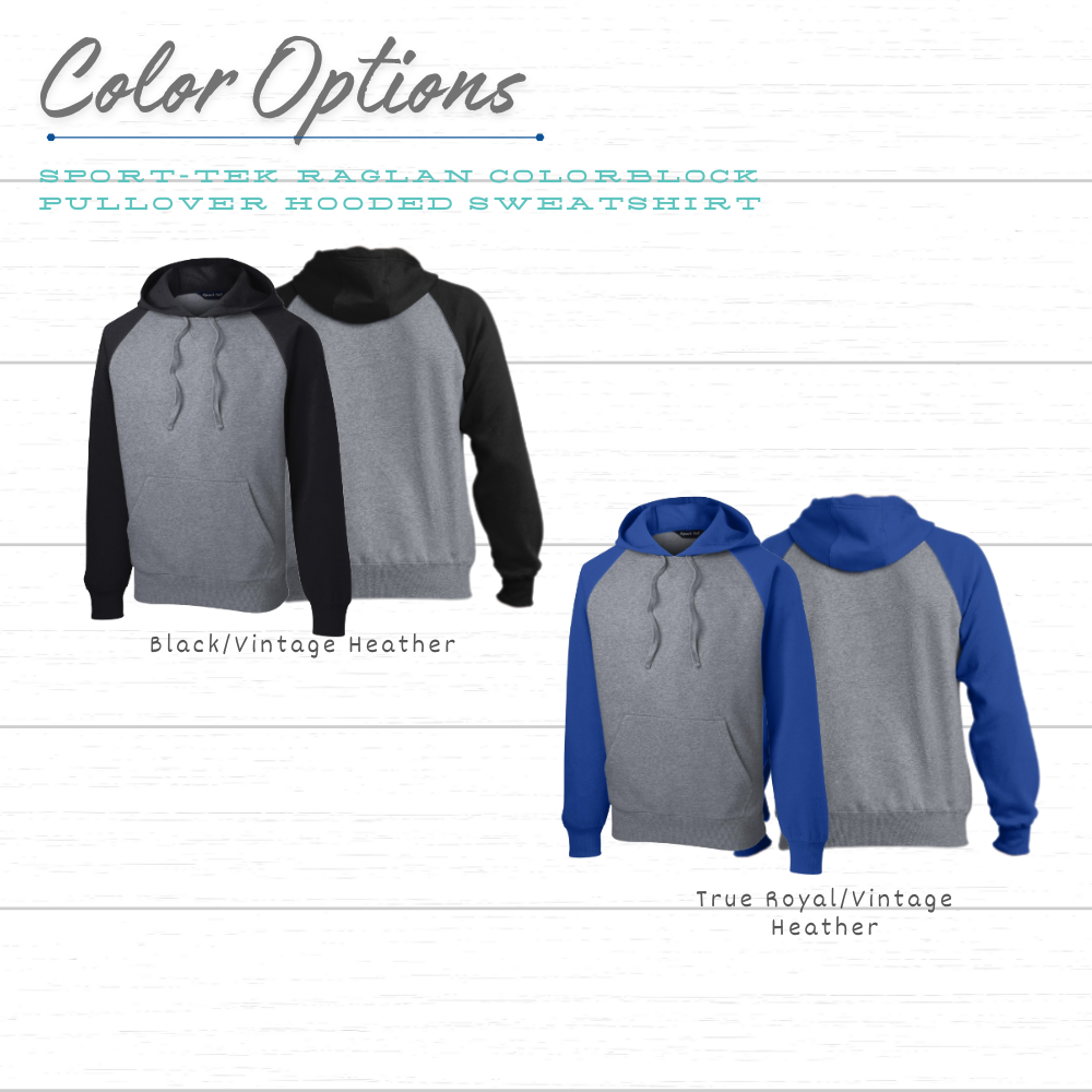 Drillers Adult Sport-Tek Raglan Colorblock Pullover Hooded Sweatshirt