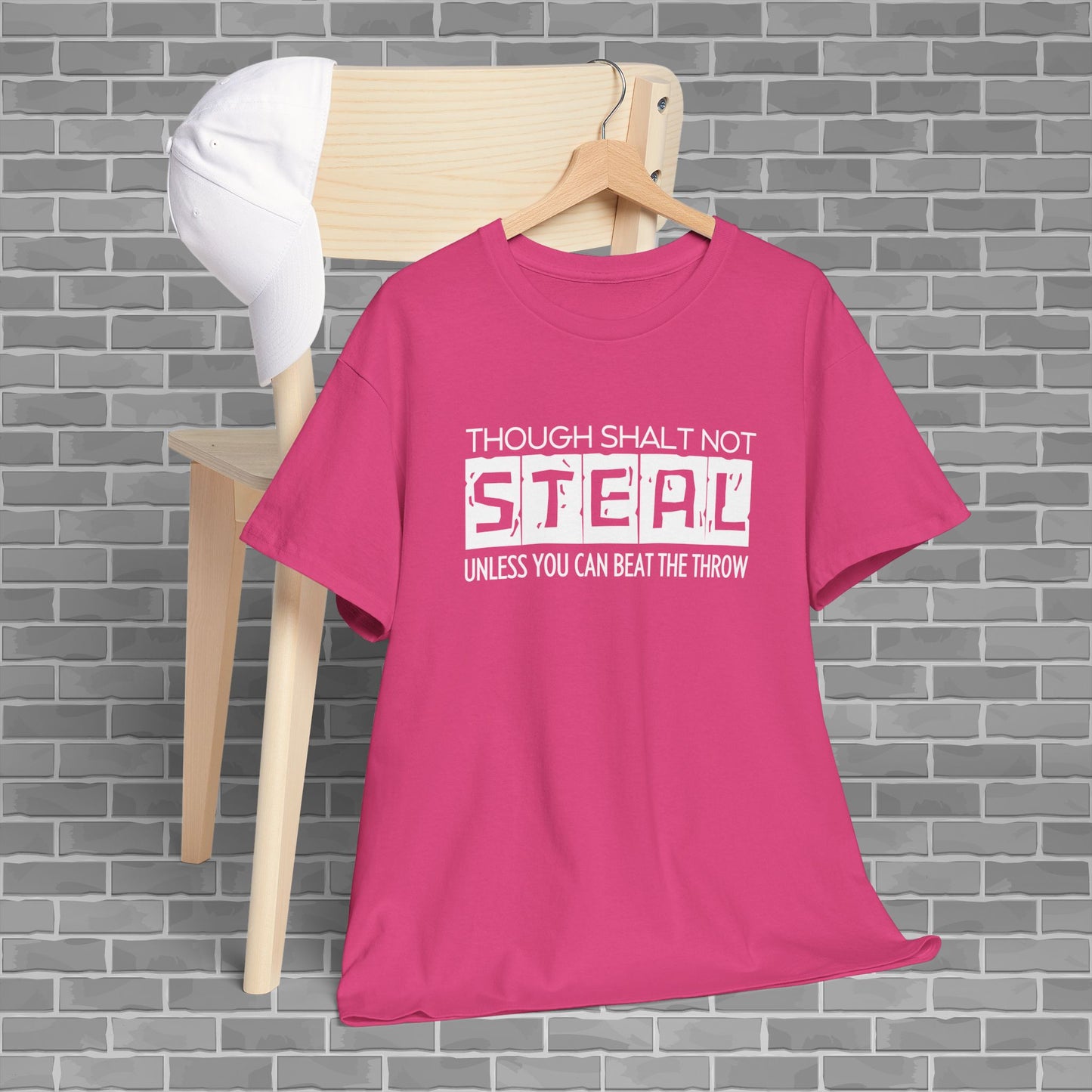 Though Shalt Not Steal Unless... Baseball Adult Unisex Tee