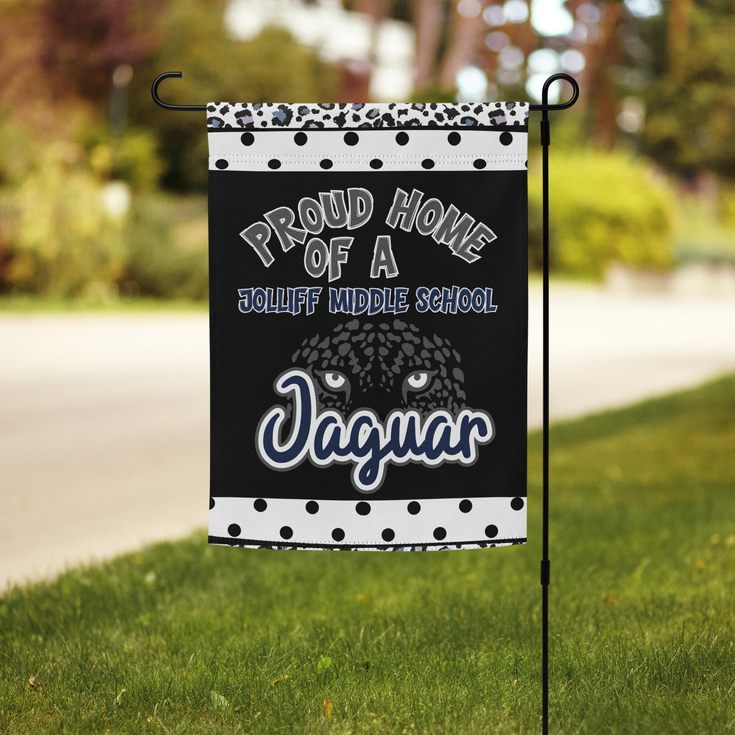 Proud Home of JMS Jaguar Garden flag