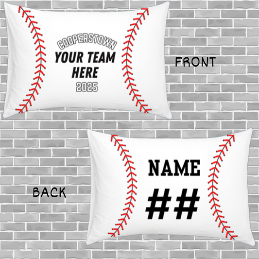 Baseball Cooperstown Pillowcase (Customizable)