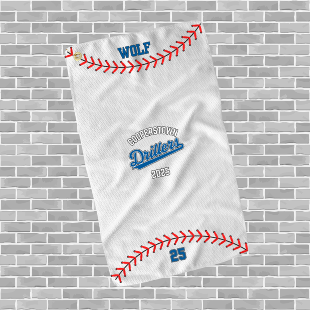 Baseball Team Cooperstown Pin Collecting Towel (Customizable)