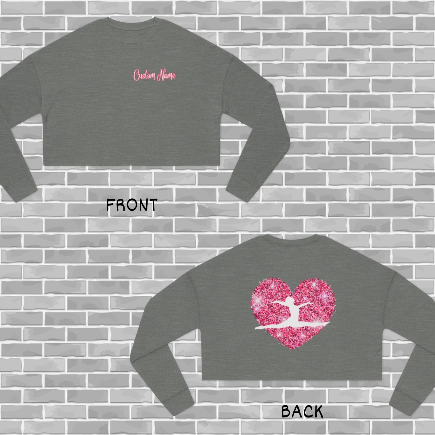 Gymnastics Cropped Sweatshirt (Customizable)