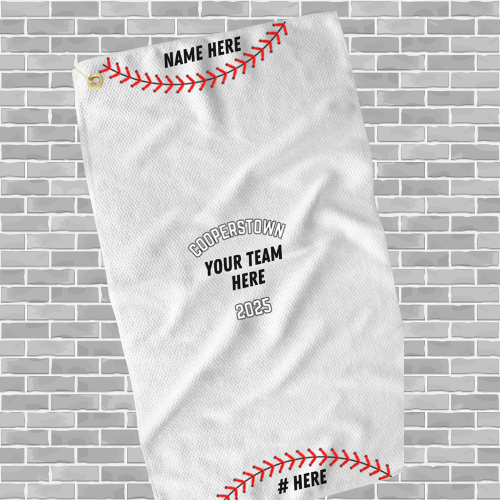 Baseball Team Cooperstown Pin Collecting Towel (Customizable)