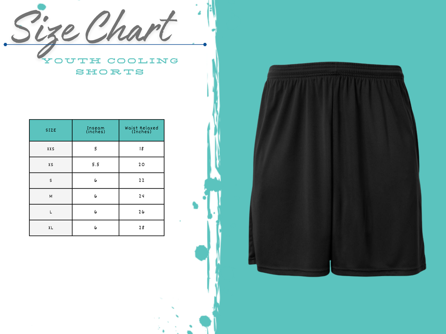 Team Youth Cooling Shorts (Customizable)