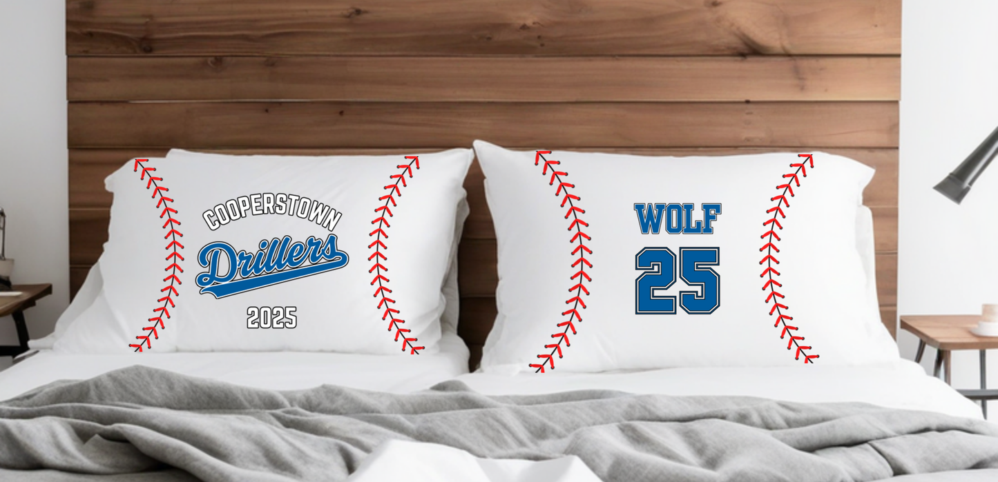 Baseball Cooperstown Pillowcase (Customizable)