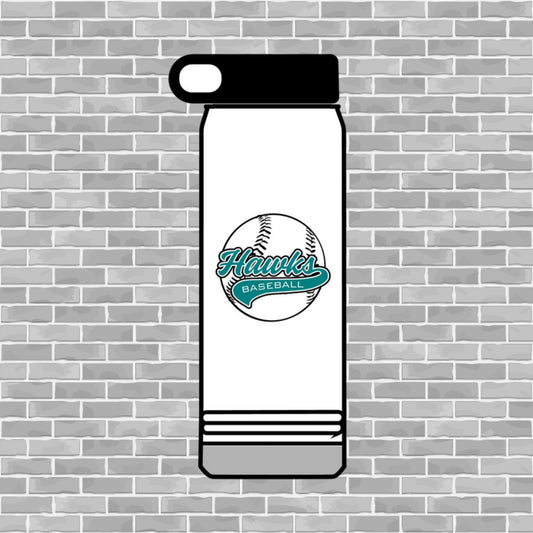 Hawks Baseball Stainless Steel Water Bottle