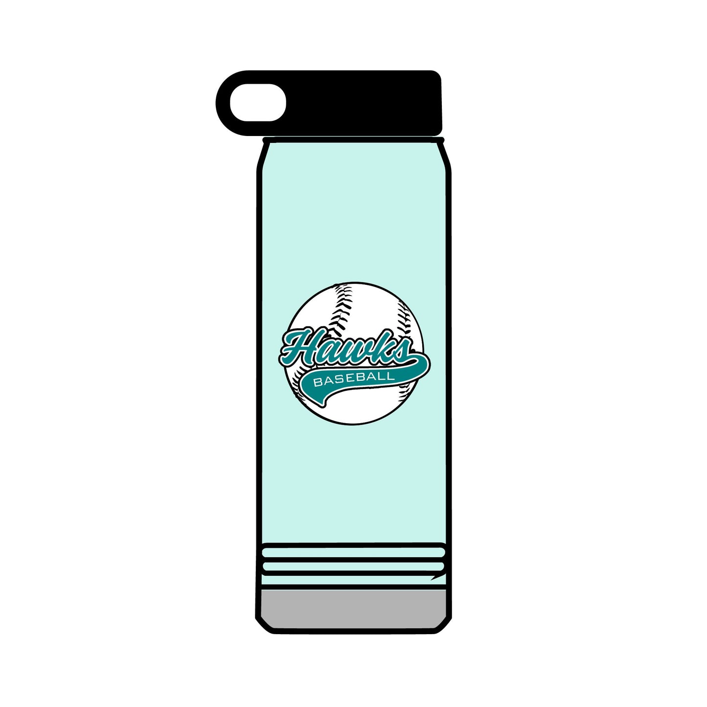 Hawks Baseball Stainless Steel Water Bottle