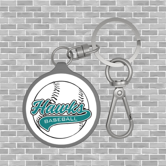 Hawks Baseball Keyring Tag