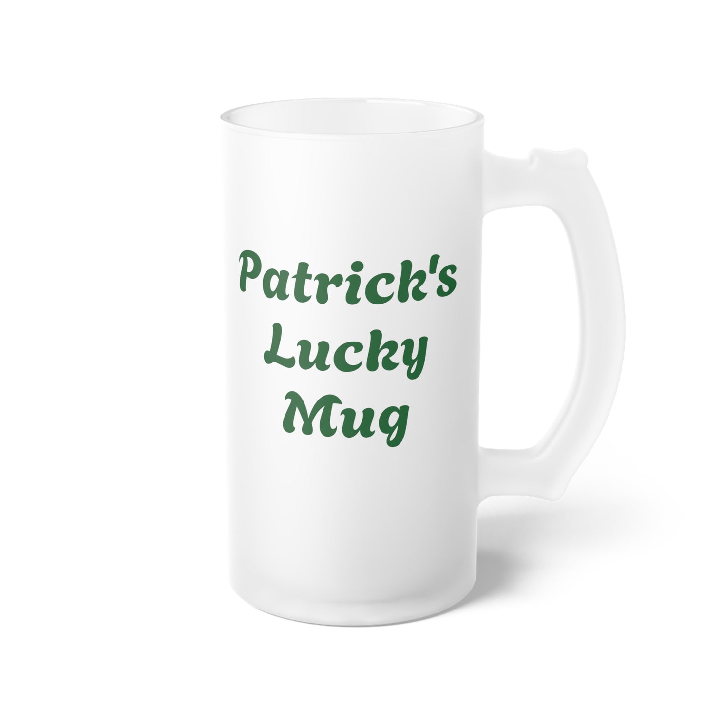 Leprechaun Brewing Company Customizable St. Patrick's Day Lucky Frosted Beer Mug