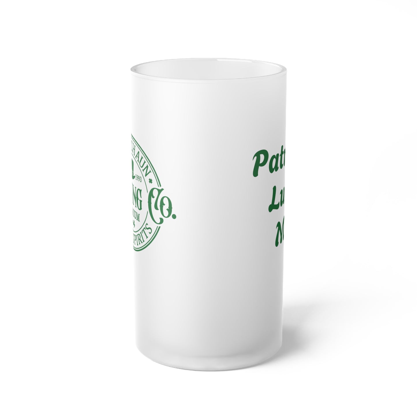 Leprechaun Brewing Company Customizable St. Patrick's Day Lucky Frosted Beer Mug