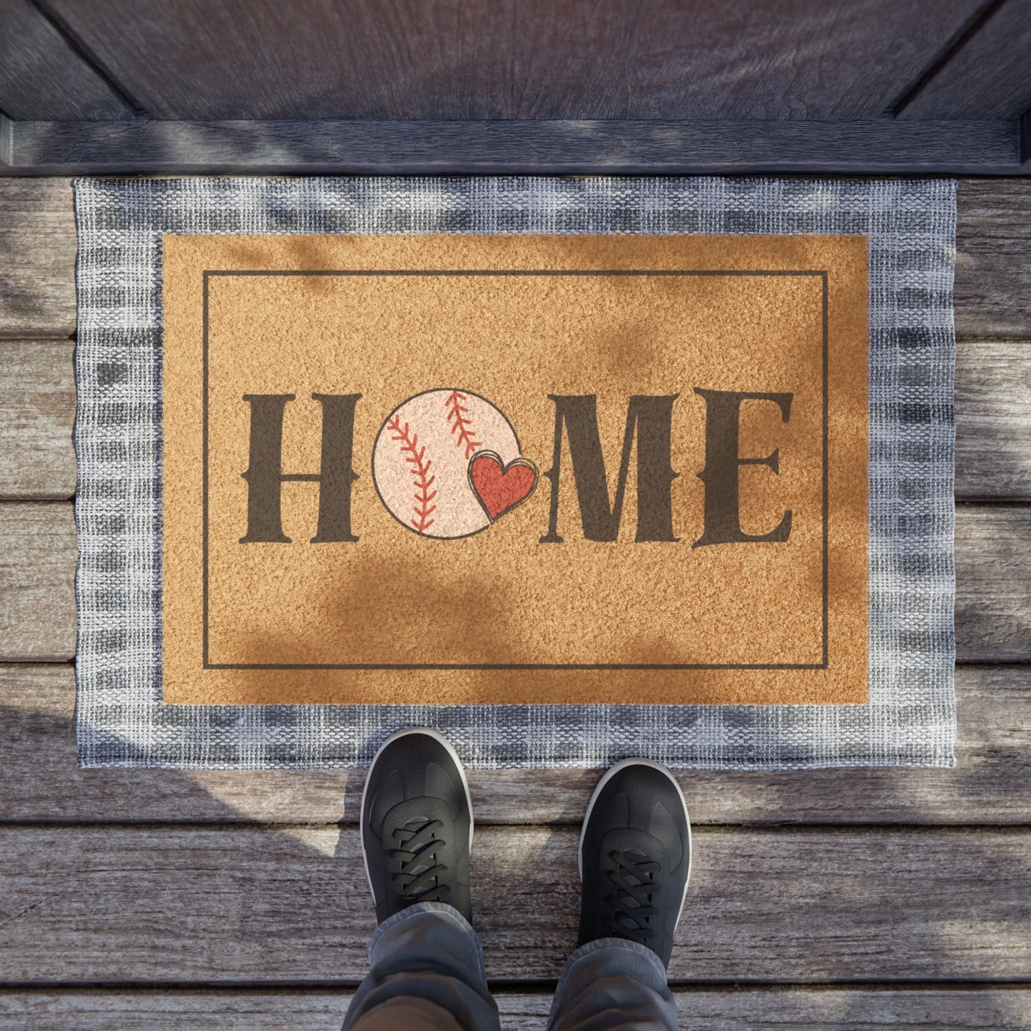 Home Baseball Outdoor Welcome Mat