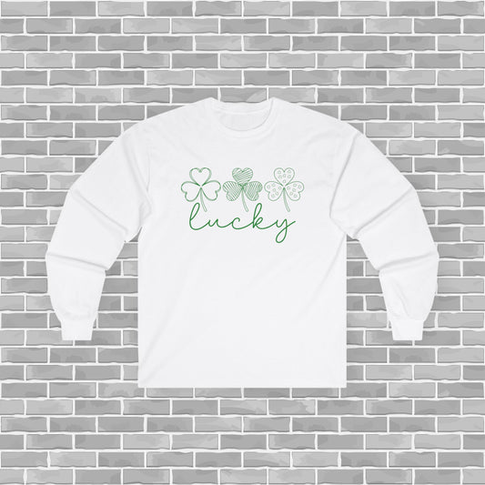 Lucky Clover Long Sleeve Tee for St. Patrick's Day