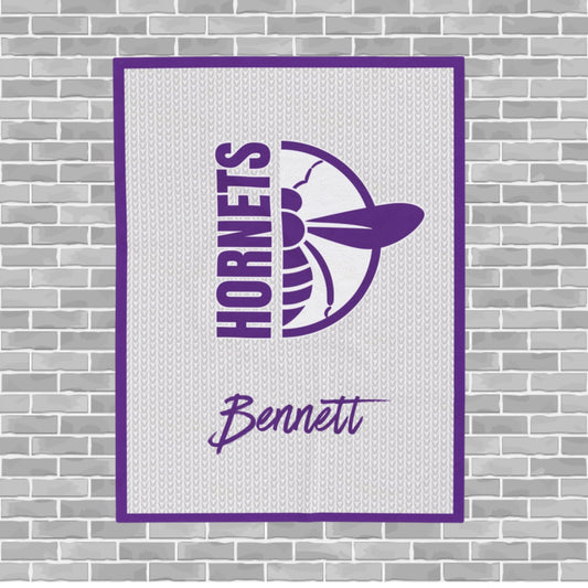 Hornets Velveteen Blanket (Customizable)