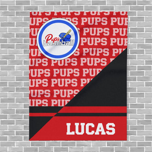 Personalized Baseball Team Fleece Blanket