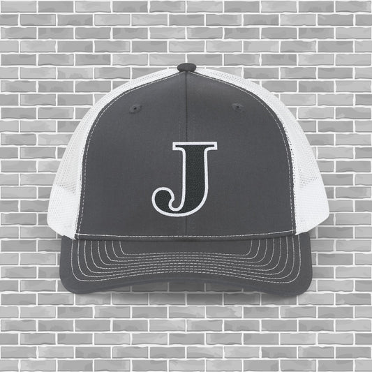 J Embroidered Baseball Cap