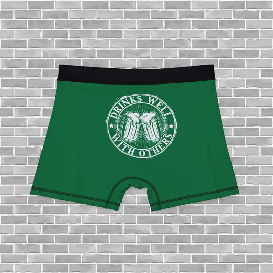 Drinks Well with Others Men's Boxers for Saint Patrick's Day