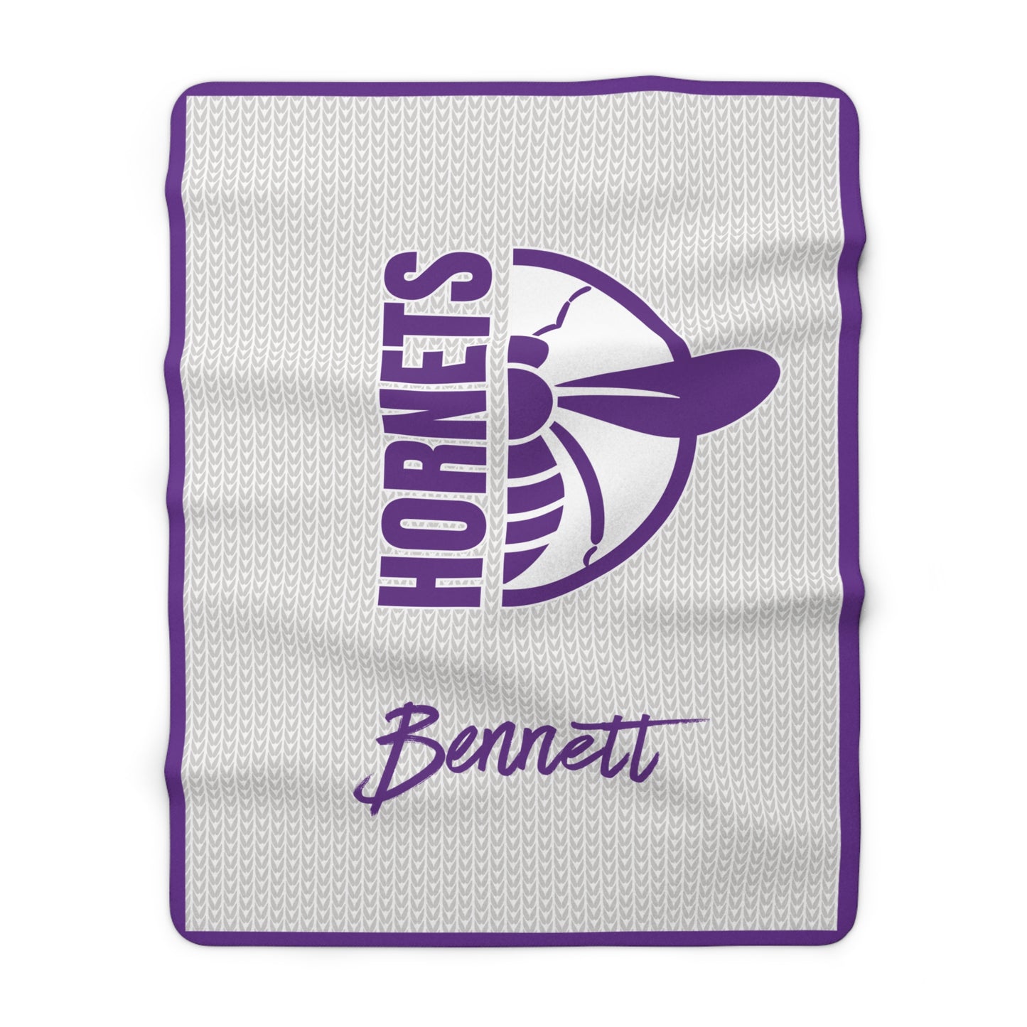 Hornets Sherpa Fleece Blanket (Customizable)