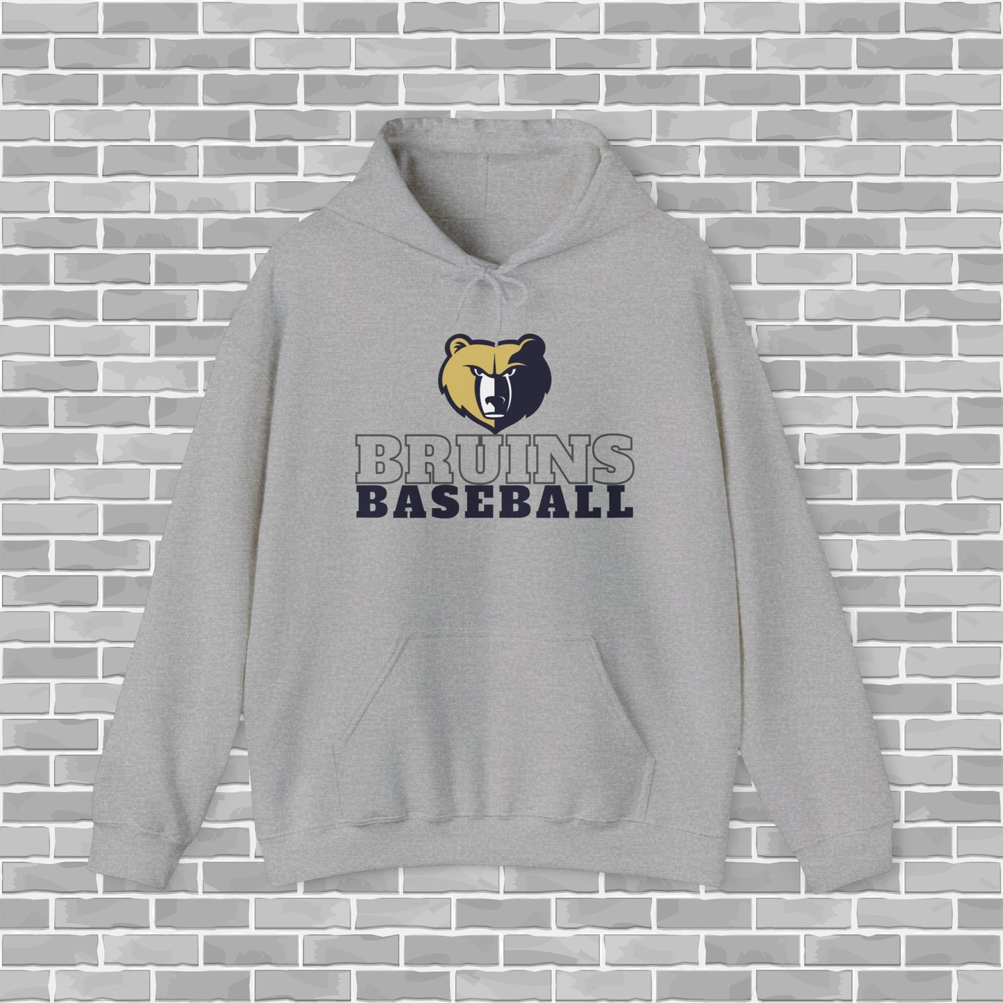 Bruins Baseball Adult Unisex Hooded Sweatshirt (Customizable)