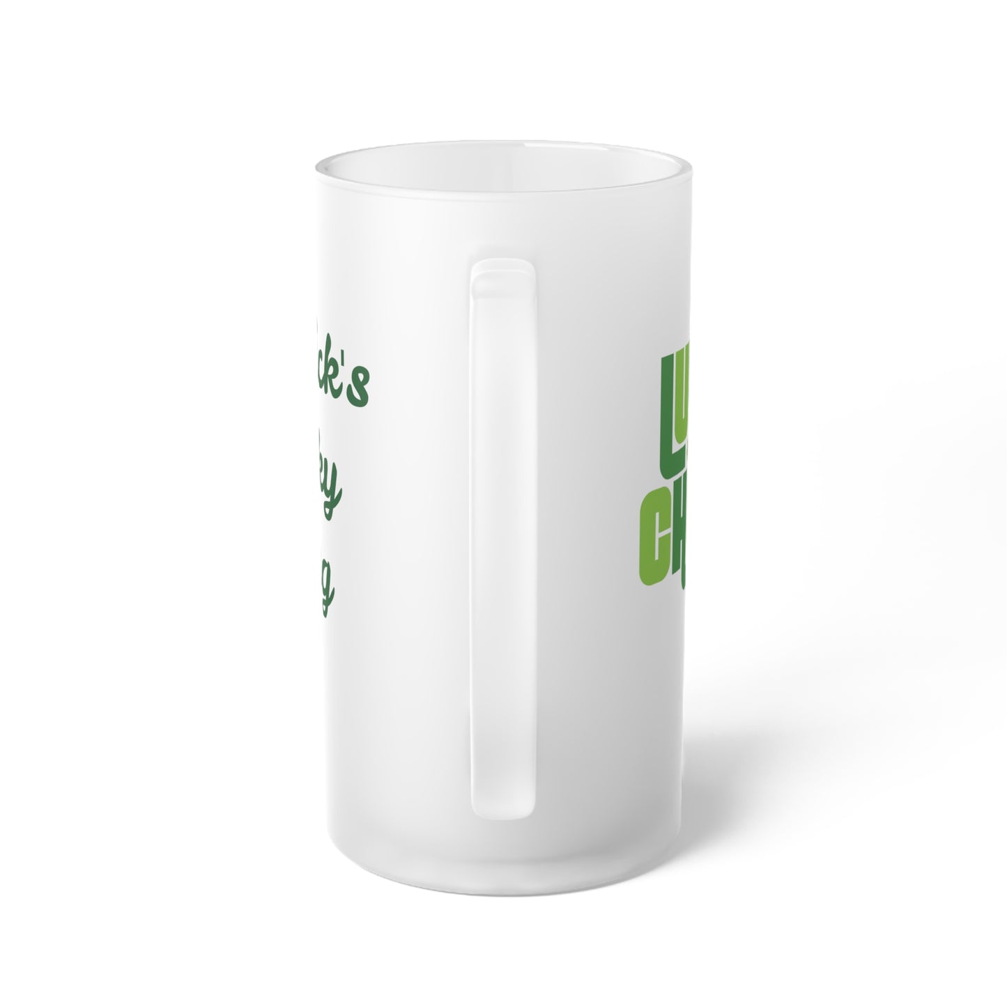 Lucky Charm Customizable St. Patrick's Day Lucky Frosted Beer Mug