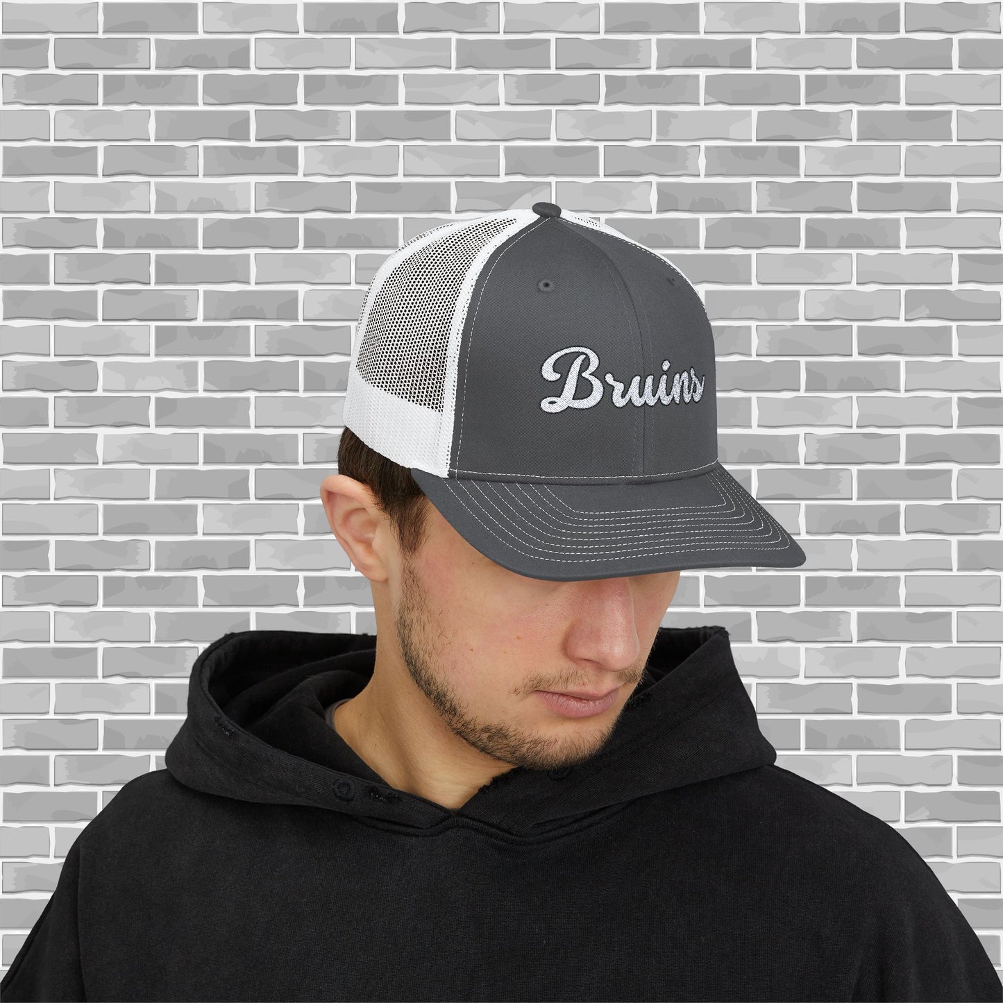 Bruins Embroidered Snapback Trucker Cap