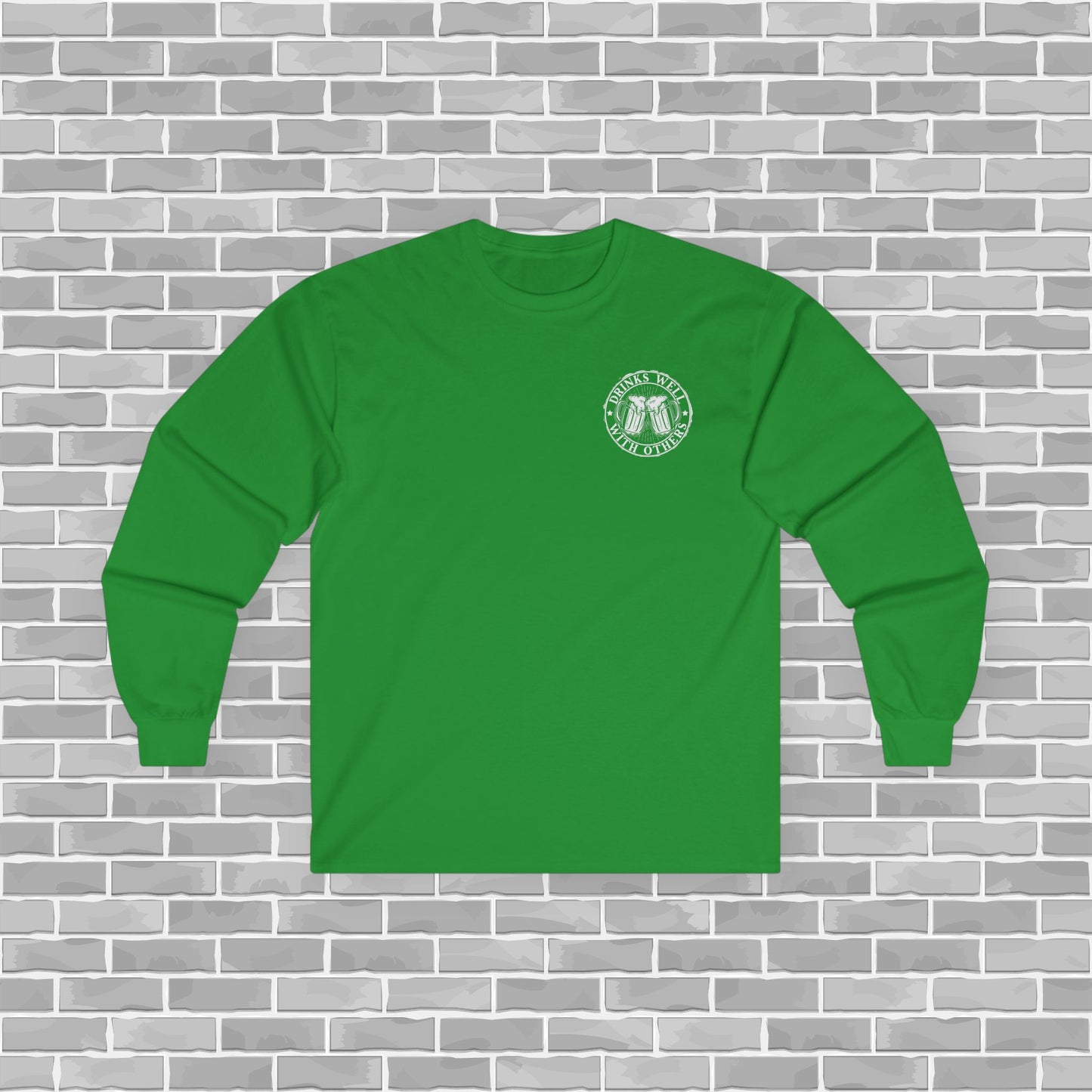 Drinks Well with Others Long Sleeve Tee for St. Patrick's Day