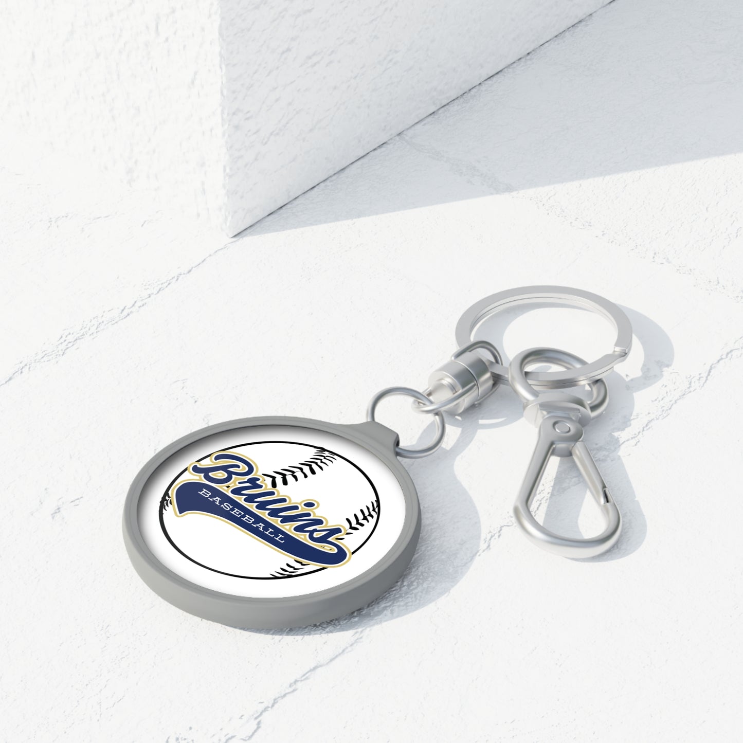 Bruins Baseball Keyring Tag