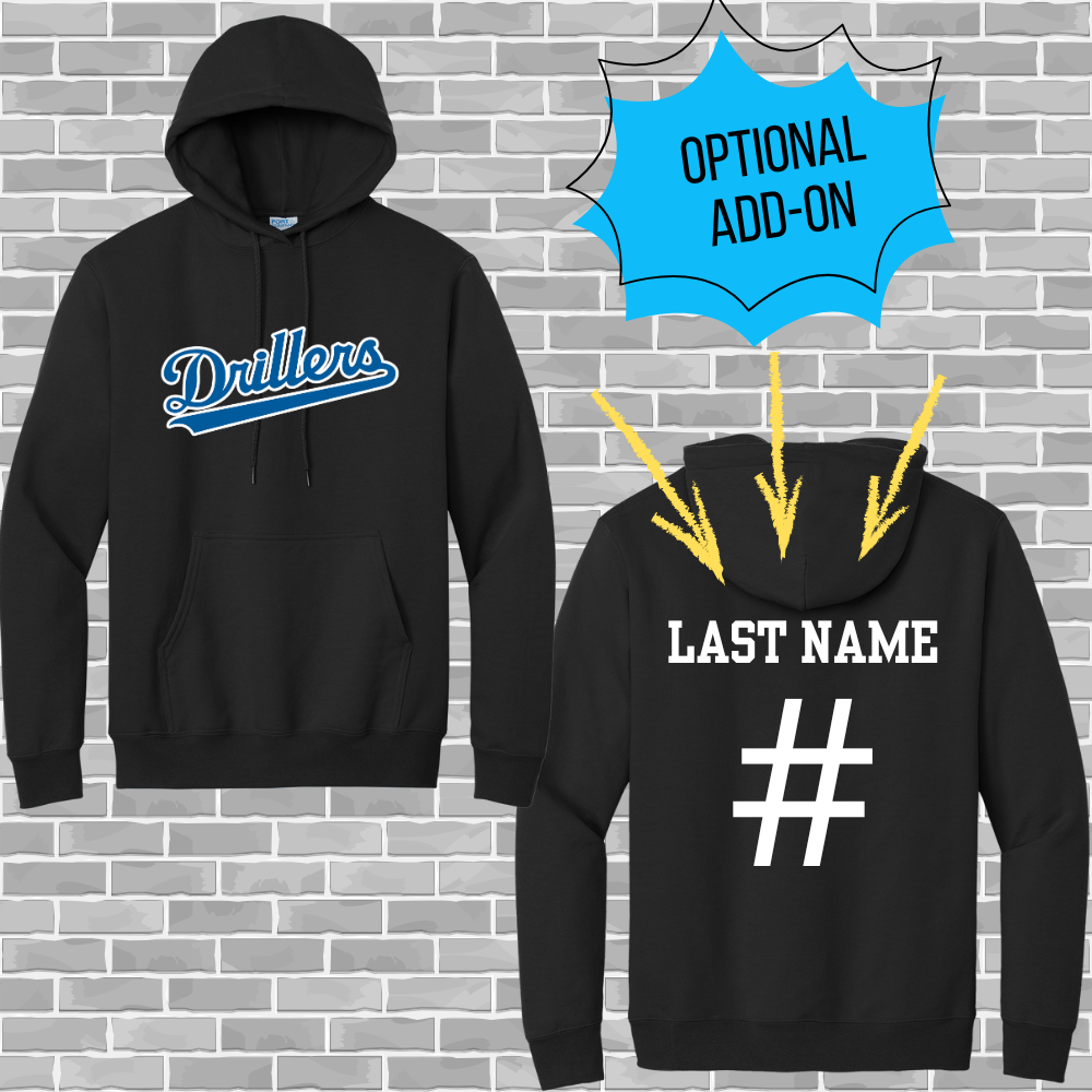 Drillers Core Fleece Pullover Hooded Sweatshirt (Youth, Adult, and Adult Tall Sizes Available)