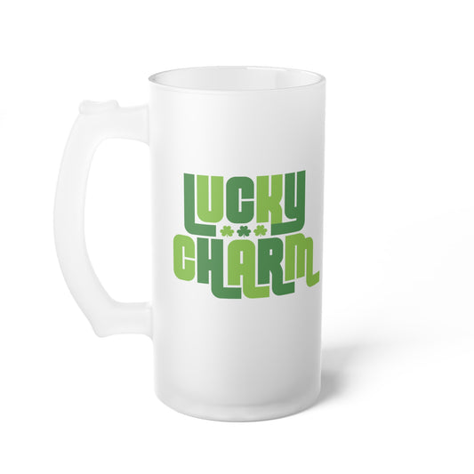 Lucky Charm Customizable St. Patrick's Day Lucky Frosted Beer Mug