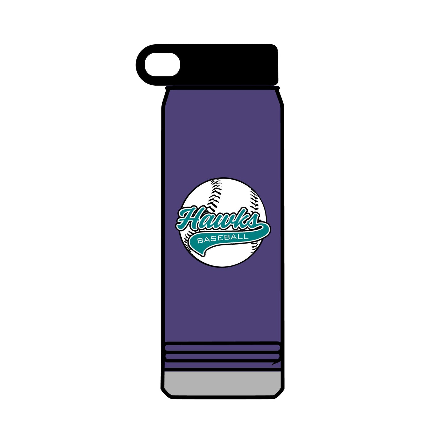 Hawks Baseball Stainless Steel Water Bottle