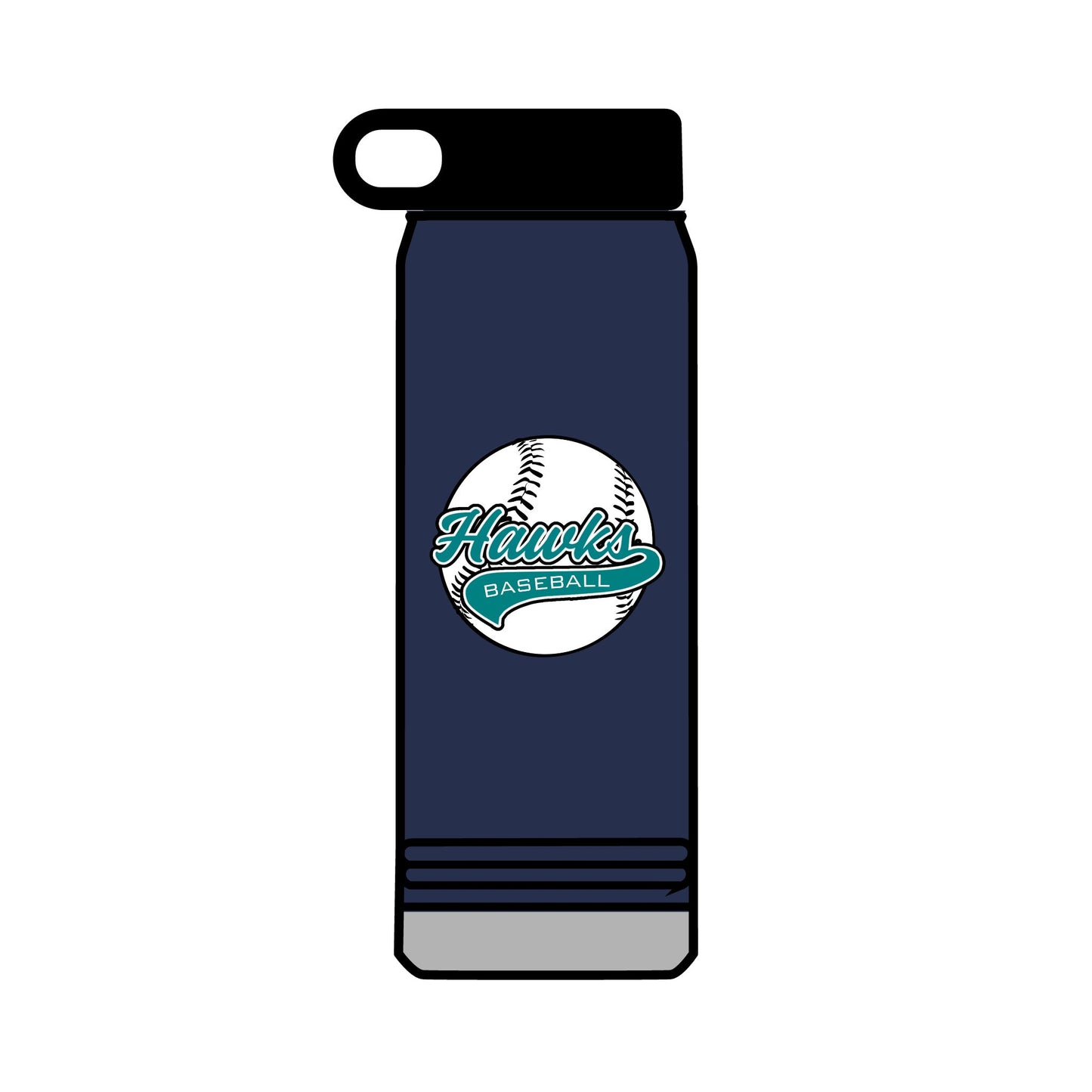 Hawks Baseball Stainless Steel Water Bottle