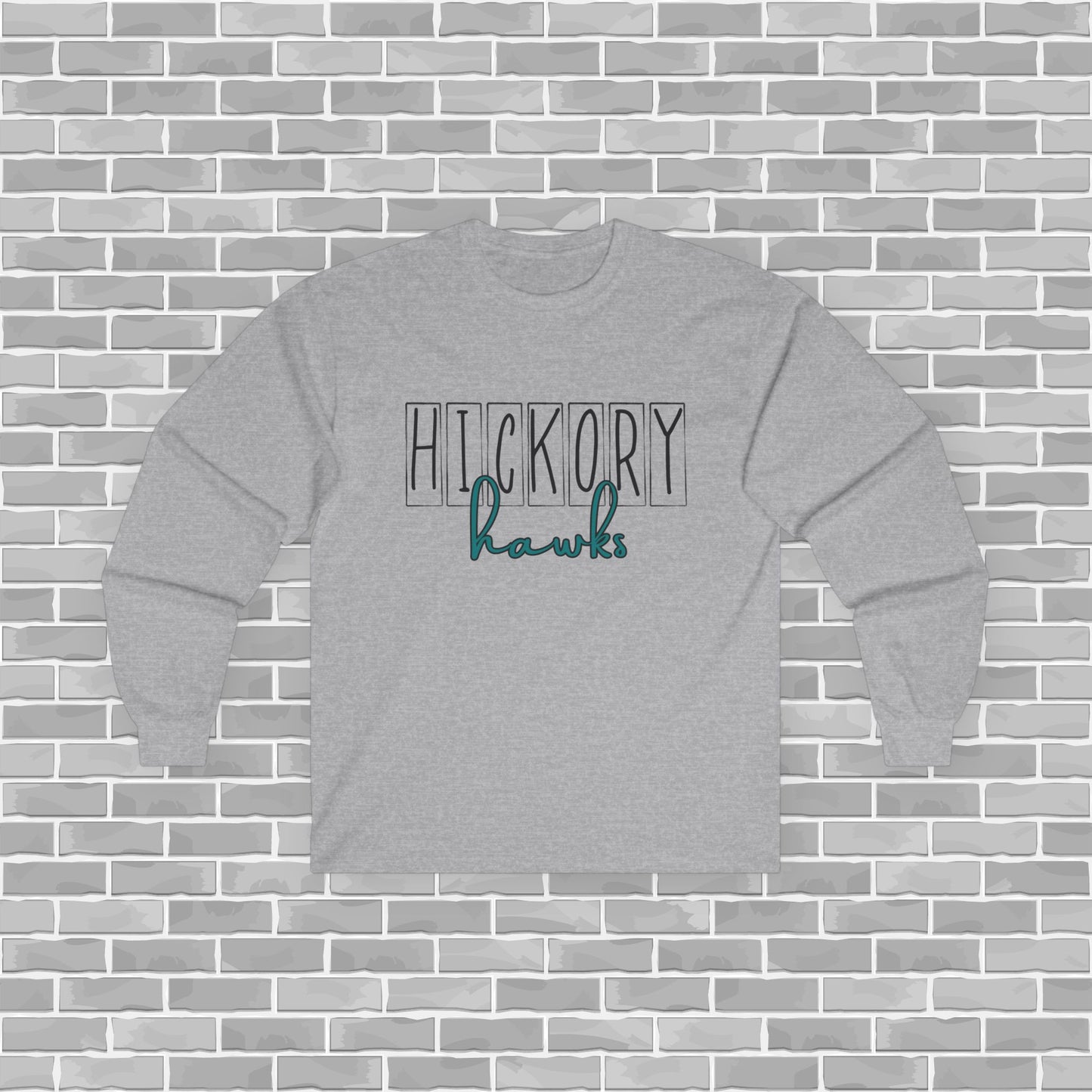 Hawks Adult Unisex Long Sleeve Tee (Customizable)