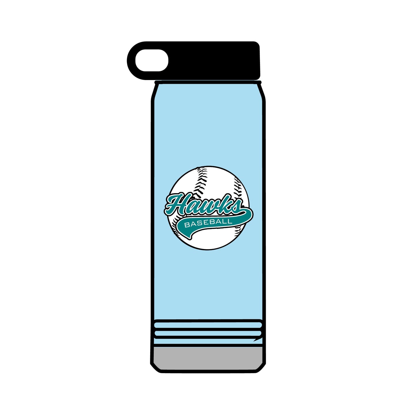 Hawks Baseball Stainless Steel Water Bottle