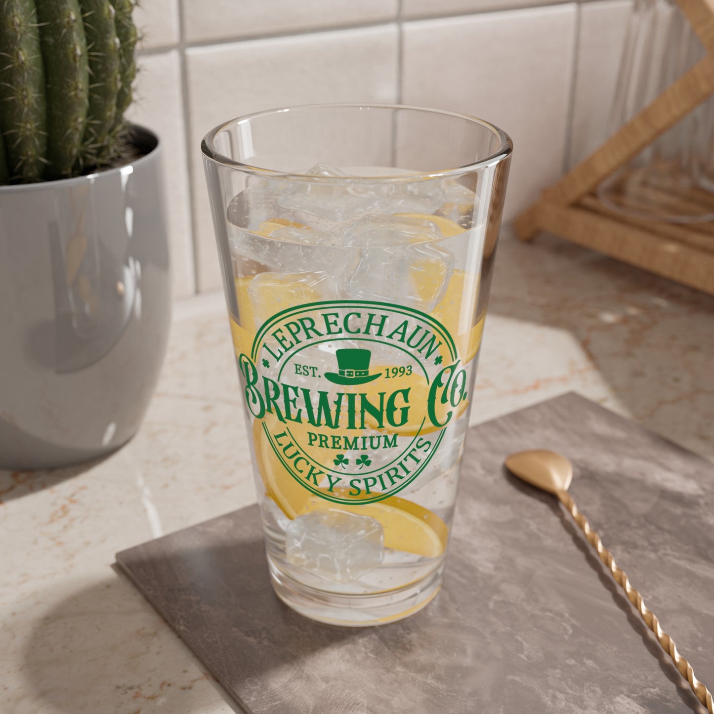 Leprechaun Brewing Company Pint Glass