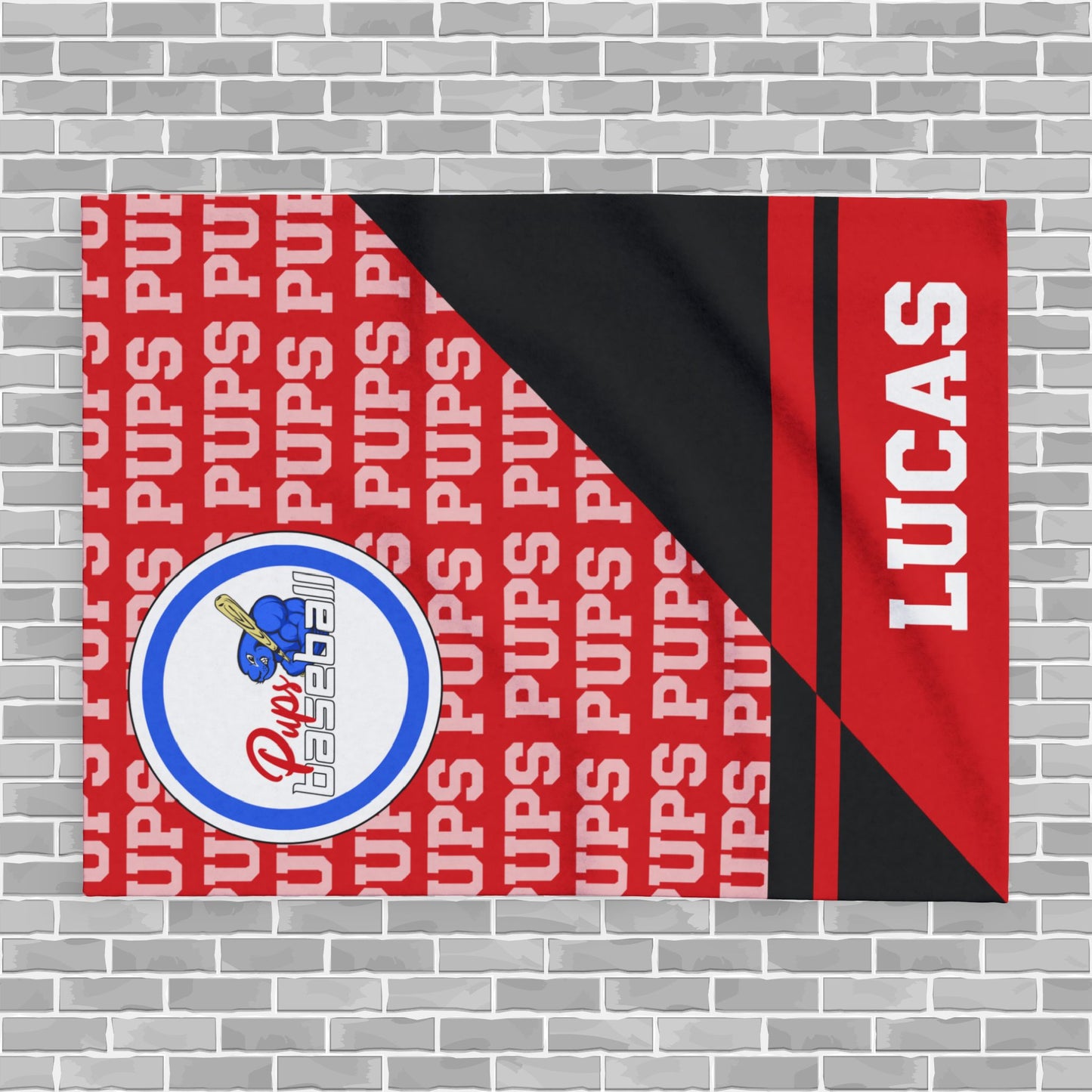 Personalized Baseball Team Fleece Blanket