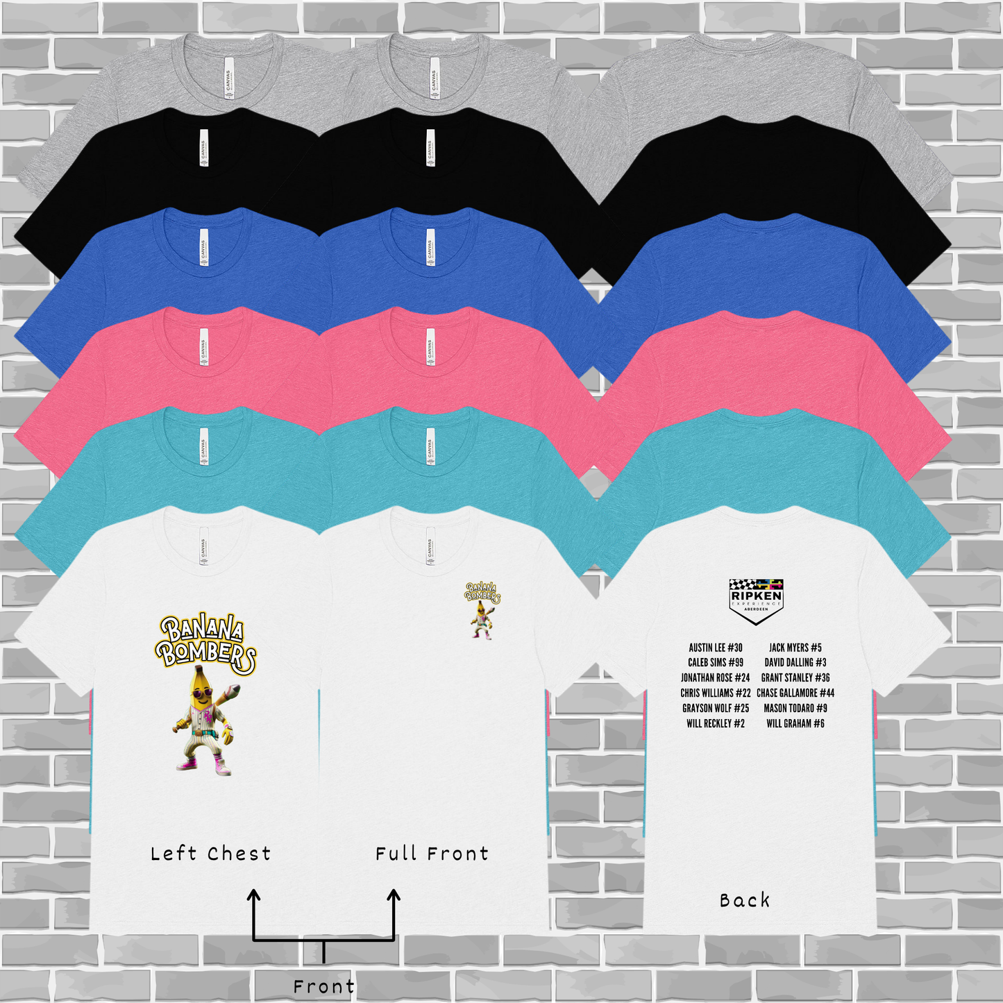 Banana Bombers Adult/Youth Tri-Blend Tee