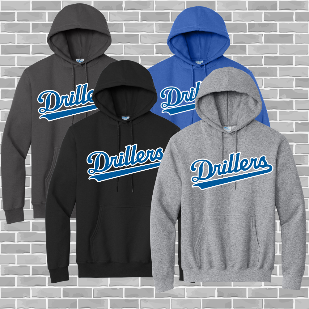 Drillers Core Fleece Pullover Hooded Sweatshirt (Youth, Adult, and Adult Tall Sizes Available)