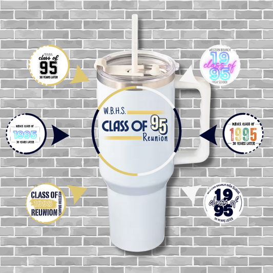 WBHS C/O '95 40oz. Stainless Steel Tumbler with Handle