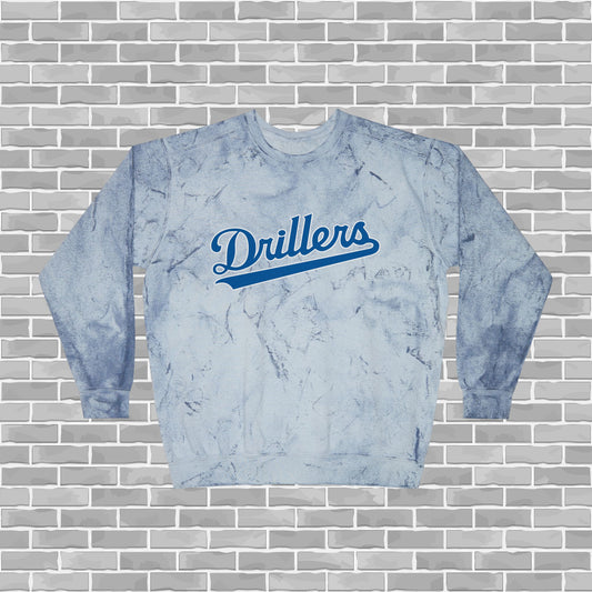 Drillers Adult Unisex Color Blast Crewneck Sweatshirt (Customizable)