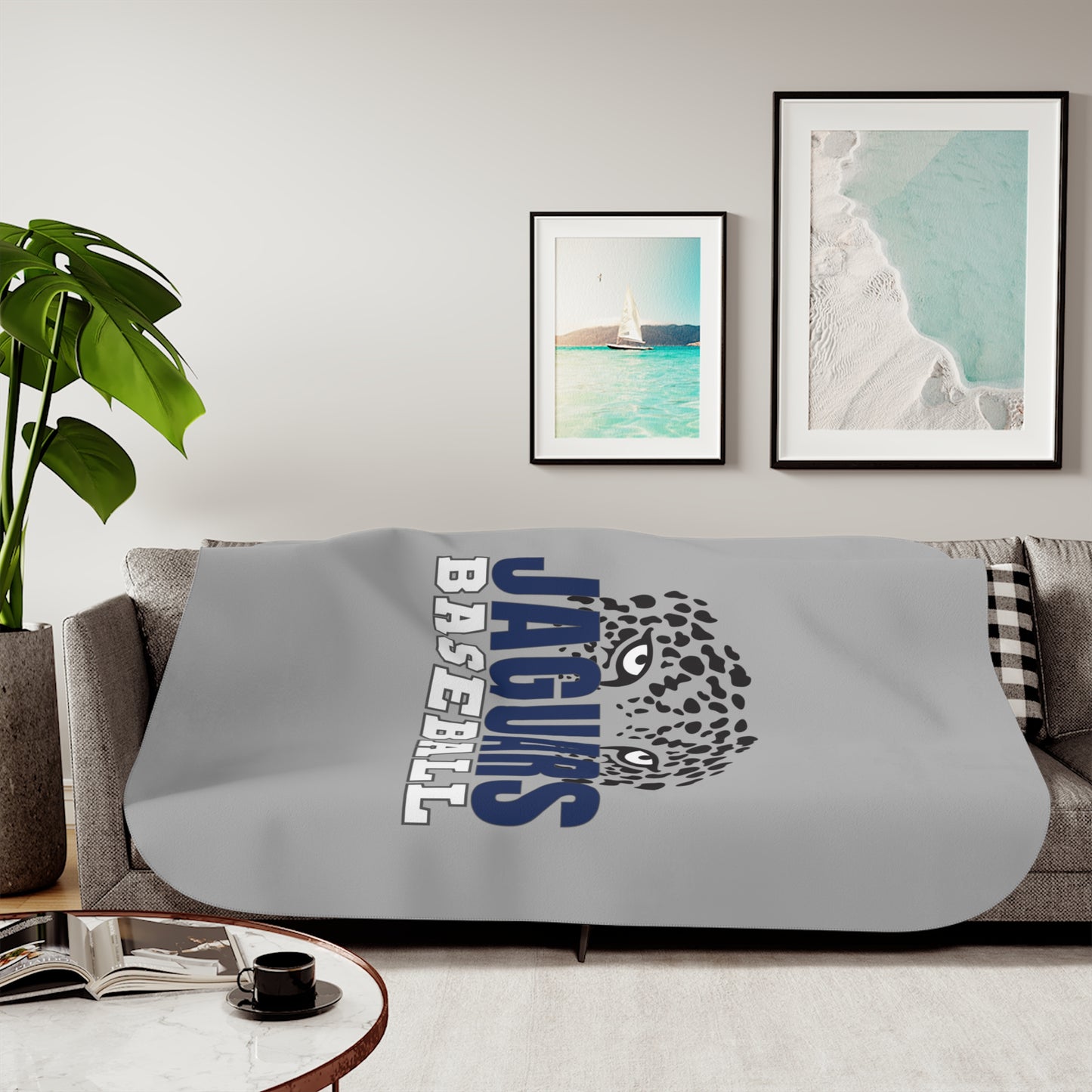 Jaguars Baseball Sherpa Blanket (Customizable)