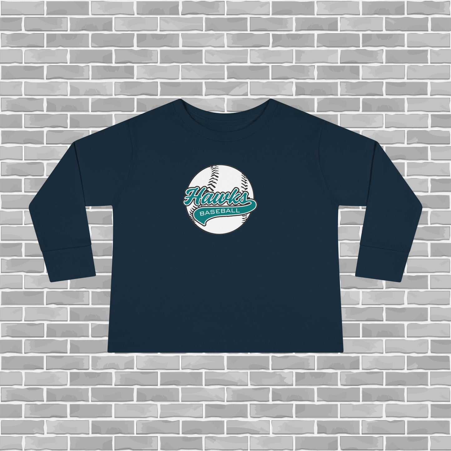 Hawks Baseball Toddler Long Sleeve Tee