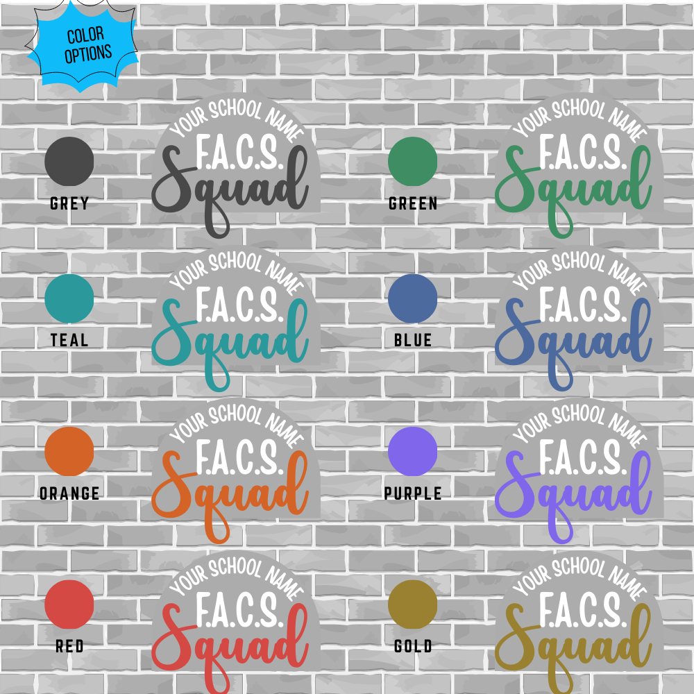 FACS (Family & Consumer Science) Squad Tee