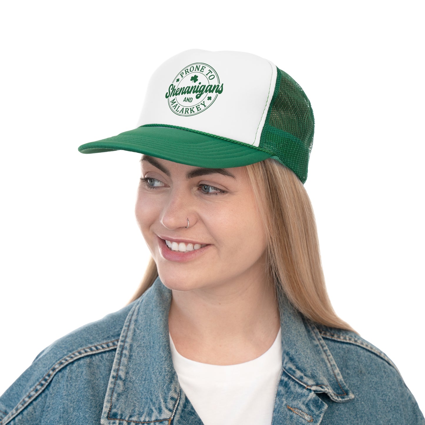 Prone to Shenanigans and Malarkey St. Patrick's Day Trucker Cap