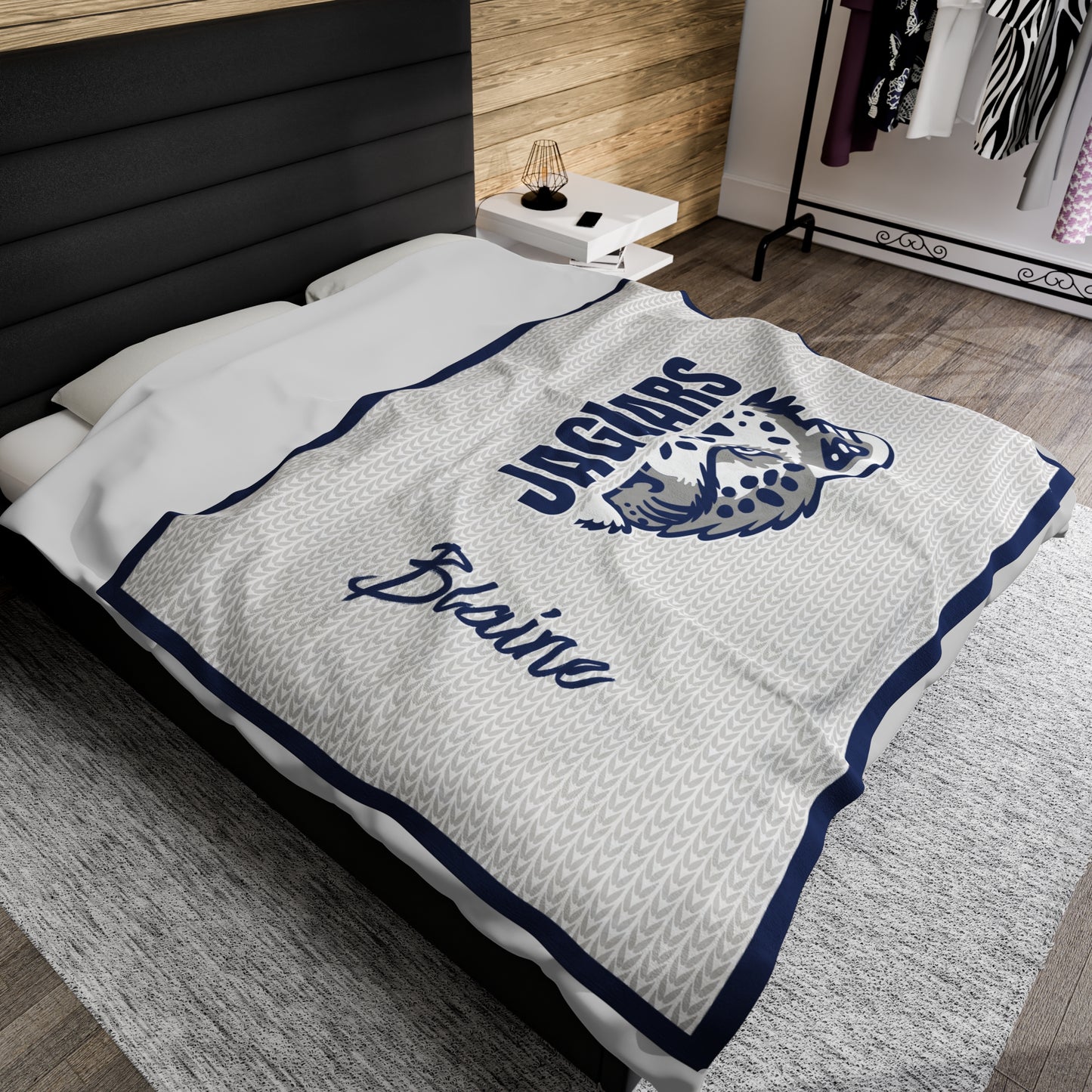 Jaguars Velveteen Blanket (Customizable)