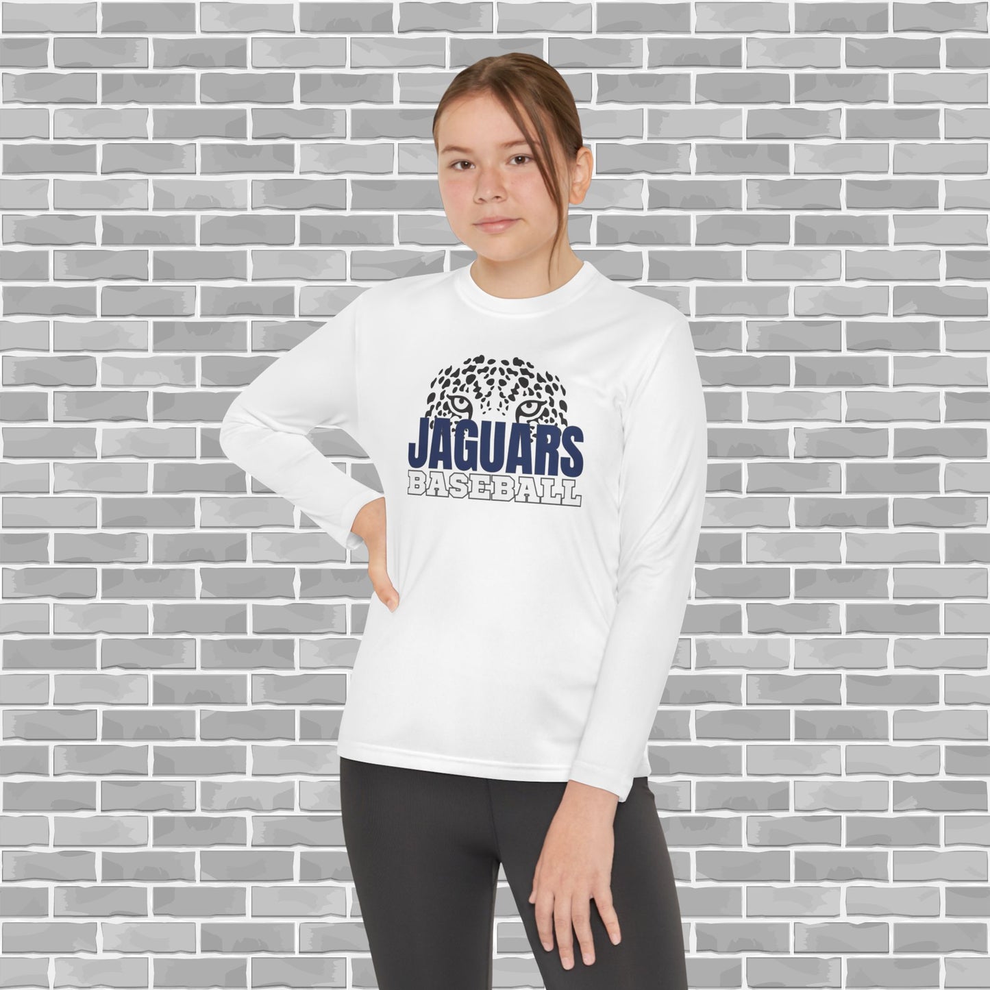 Jaguars Baseball Youth Unisex Long Sleeve Competitor Tee (Customizable)