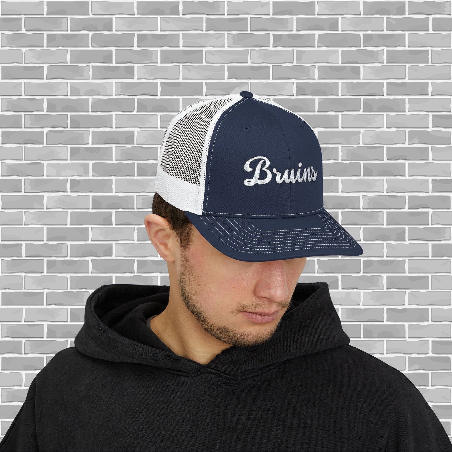 Bruins Embroidered Snapback Trucker Cap