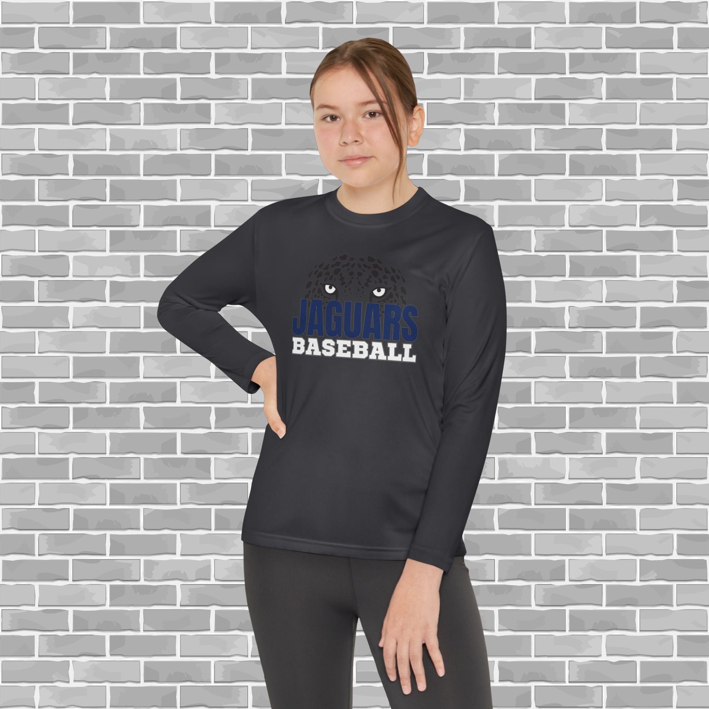 Jaguars Baseball Youth Unisex Long Sleeve Competitor Tee (Customizable)