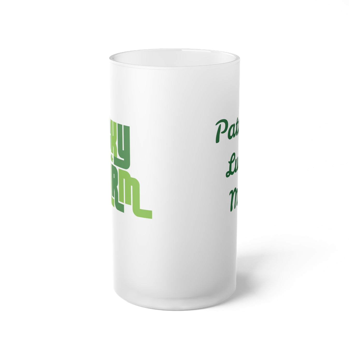 Lucky Charm Customizable St. Patrick's Day Lucky Frosted Beer Mug