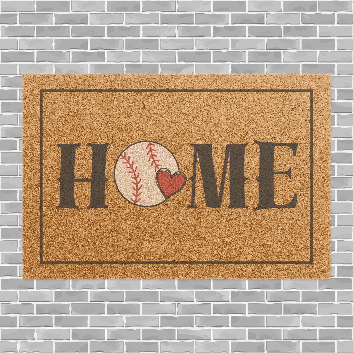 Home Baseball Outdoor Welcome Mat